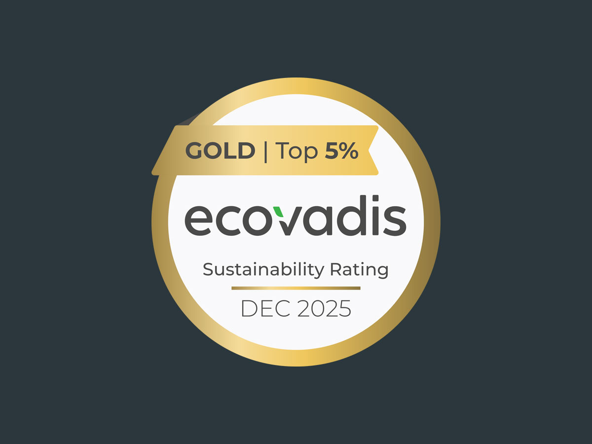 Ecovadis Gold medaille Sustainability Rating Dec 2025